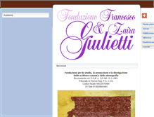 Tablet Screenshot of fondazionegiulietti.com